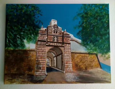 Pintura em tela Portas de S. António. Estremoz